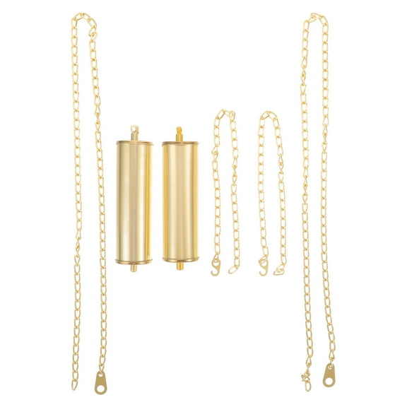 RENACLIPY Iron Clock Weight Replacement with Chain for Wall Clocks, Heavy Duty Pendulum Parts Set