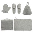 ITSELFER 1 Set of Felt Sauna Hat Thick Sauna Glove Water Absorbent