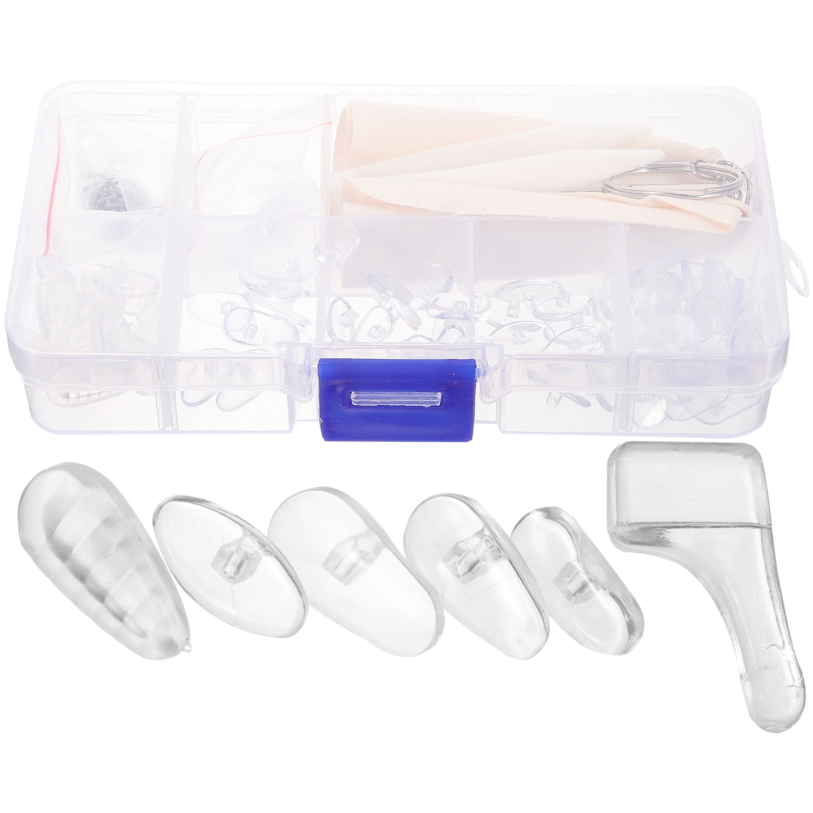ITSELFER 1 Set of Glasses Repair Kit with Screws Eyeglasses Nose Pads Silicone Glasses Nose Pads