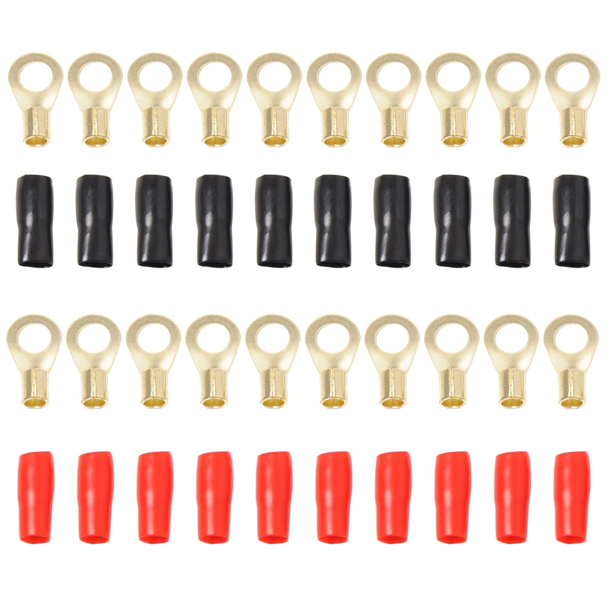 ITSELFER 10 Pairs Copper Tin Plated 8 Gauge Strip Spade Terminal Spade