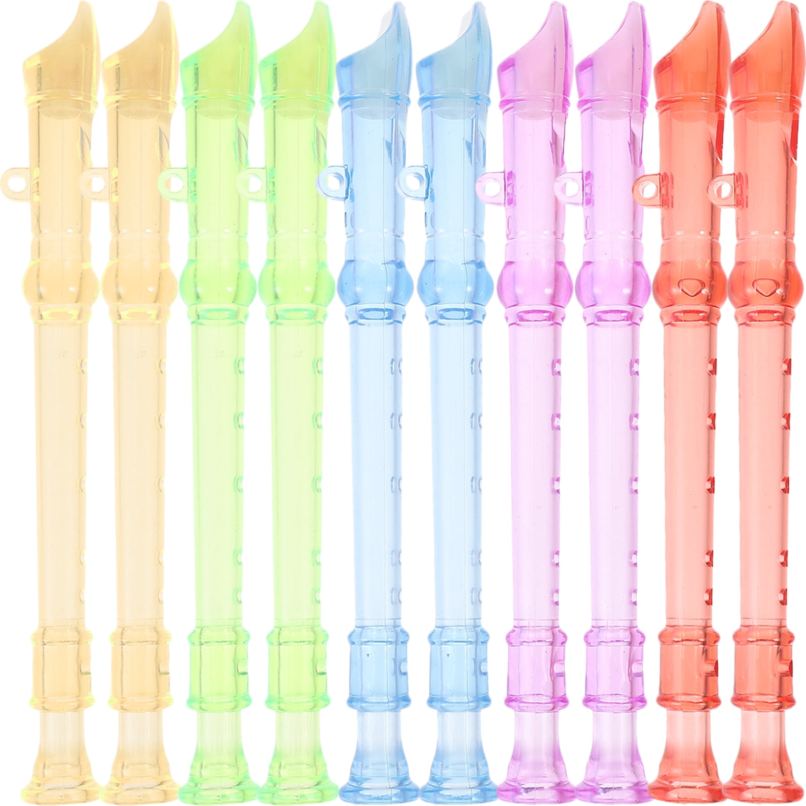 ITSELFER 10 pcs Mini Kids Flute 6 Holes Flute Music Instrument Plastic