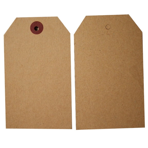 ITSELFER 100pcs Packaging Label Brown Kraft Paper Tags DIY Label Wedding Gift Decorating Tag Birthday Party Candy Boxes Price Tags