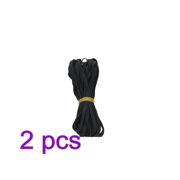 ITSELFER 10M x 6mm DIY Springy Stretch Knitting Sewing Elastic Spool Cord Elastic Bands 2Pcs (Black)