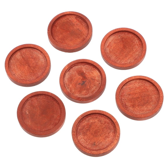 ITSELFER 10Pcs Landscape Cake Eternal Life Flower Wooden Base for Displaying