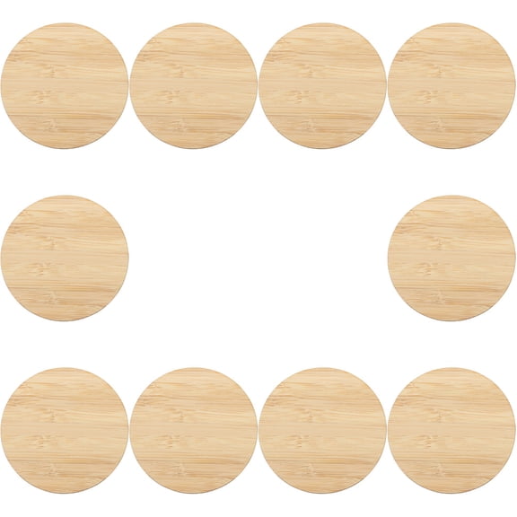 COOPHYA 10pcs Unfinished Circles For Diy Painting Crafts Smooth Round Blanks For Projects For Tags Decorations And