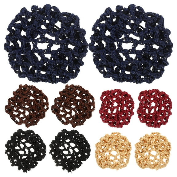 ITSELFER 10pcs Hair Bun Covers Hair Wraps Hair Styling Tools Hair Net Bun Covers Stewardess Hair Accessories