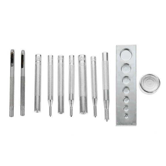 ITSELFER 11pcs/Set Snap Fasteners Installation Tool Kit Rivets and Snaps Button Base Tool