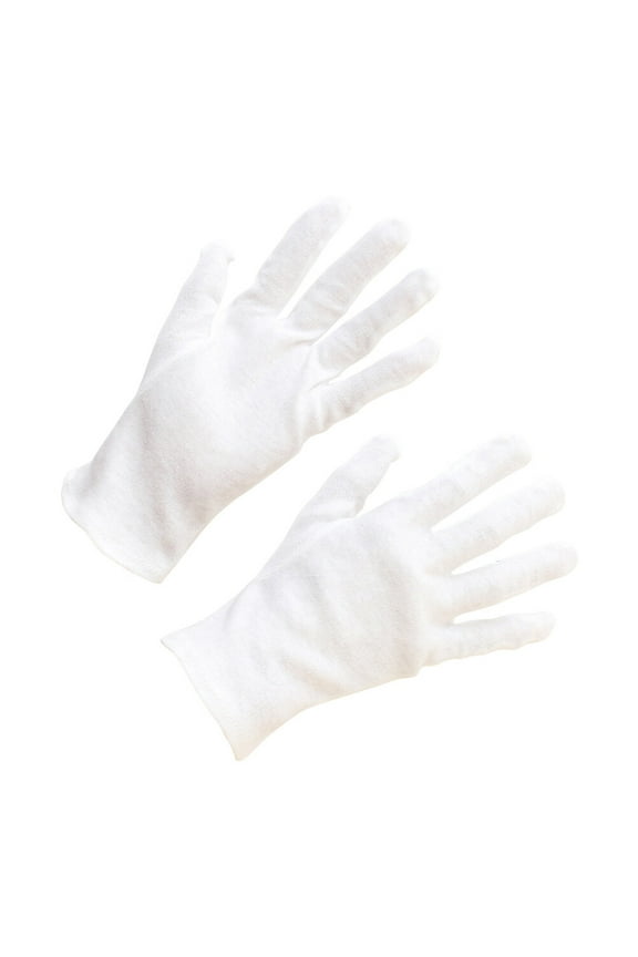 Etiquette Cotton Gloves White 12Pairs Xl 9.4x4.3in