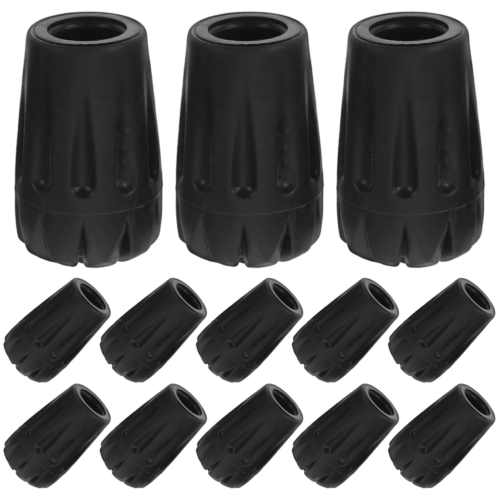 ITSELFER 15Pcs Walking Pole Tips Nonskid Cane Protectors Plastic Cane Foot Protectors Convenient Cane Tips