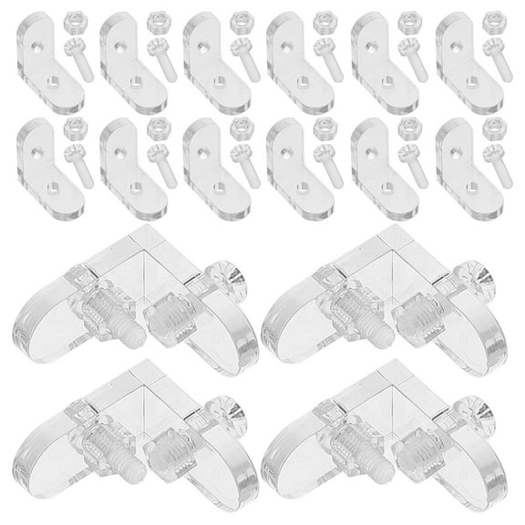 ITSELFER 15pcs Clear Acrylic Corner Braces for Display Cabinets Transparent Acrylic Corner Bracket Corner Bracket Corner Brace Display Box Connector for Reinforcement