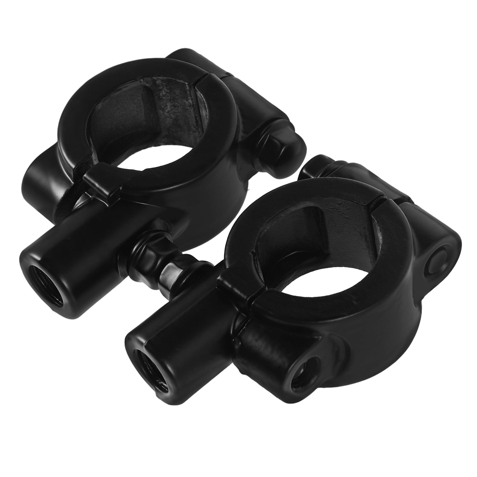 ITSELFER 1Pair Universal Motorcycle Handlebar Mirror Mount Holder Clamp Adaptor 10mm Thread for Motorcycles ATV Scooter Black