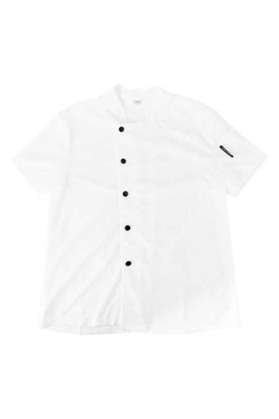 1pc Breathable Chef Uniform Short Sleeve Kitchen Chef Uniform Food Service