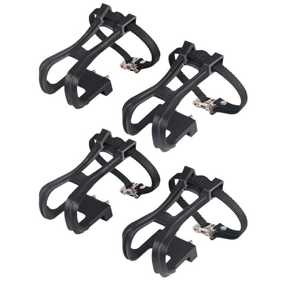 ITSELFER 2 Pairs Bike Pedals with Clips and Straps for Outdoor Cycling Accessories