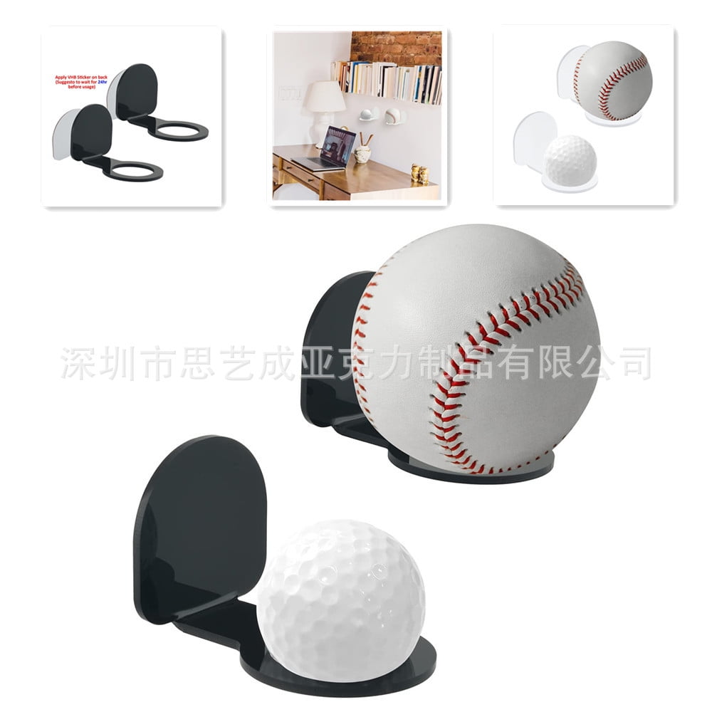 ITSELFER 2 Pcs Acrylic Small Balls Holder Wall Mount Ball Display Rack