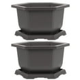 ITSELFER 2 Sets Plastic Plant Pots Flower Pot for Garden Plastic Flower