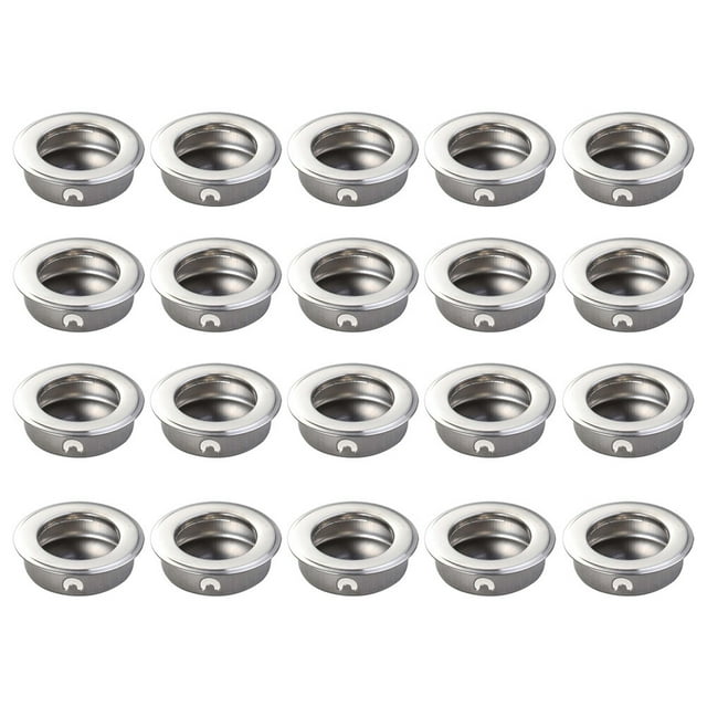 ITSELFER 20Pcs 35mm Flat Stainless Steel Recessed Flush Pull Finger