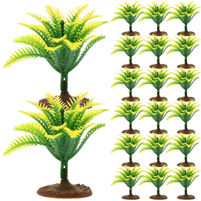 ITSELFER 20Pcs Mini Fake Tree Toy Diorama Train Scenery Sand