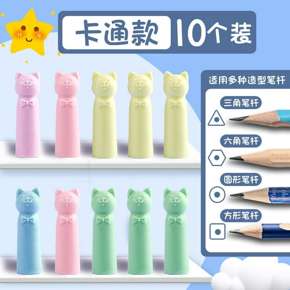 ITSELFER 20pcs Cute Pen Toppers Pencil Point Guard Cartoon Pencil Caps Cartoon Pencil Cap Cat Pencil Holder Pencil Cap Holder Pencil Tip Protectors Pencil Tip Caps