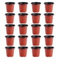 ITSELFER 20pcs Simple Plastic Plant Pot Garden Flower Planter Plastic
