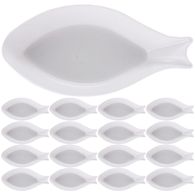 ITSELFER 25Pcs Fish Shape Dipping Bowls Dipping Sauce Dishes Soy Sauce
