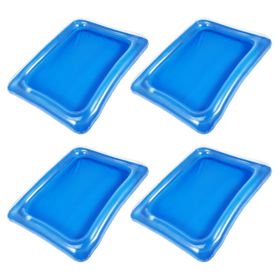 ITSELFER 2PCS Inflatable Serving Bar Cooler Ice Buffet Ice Serving Bar Food Salad Drink Serving Tray Buffet Cooler for Pool Picnic