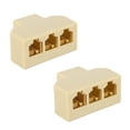 ITSELFER 2PCS RJ11 Socket Splitter Telephone Wall Separator Replacement