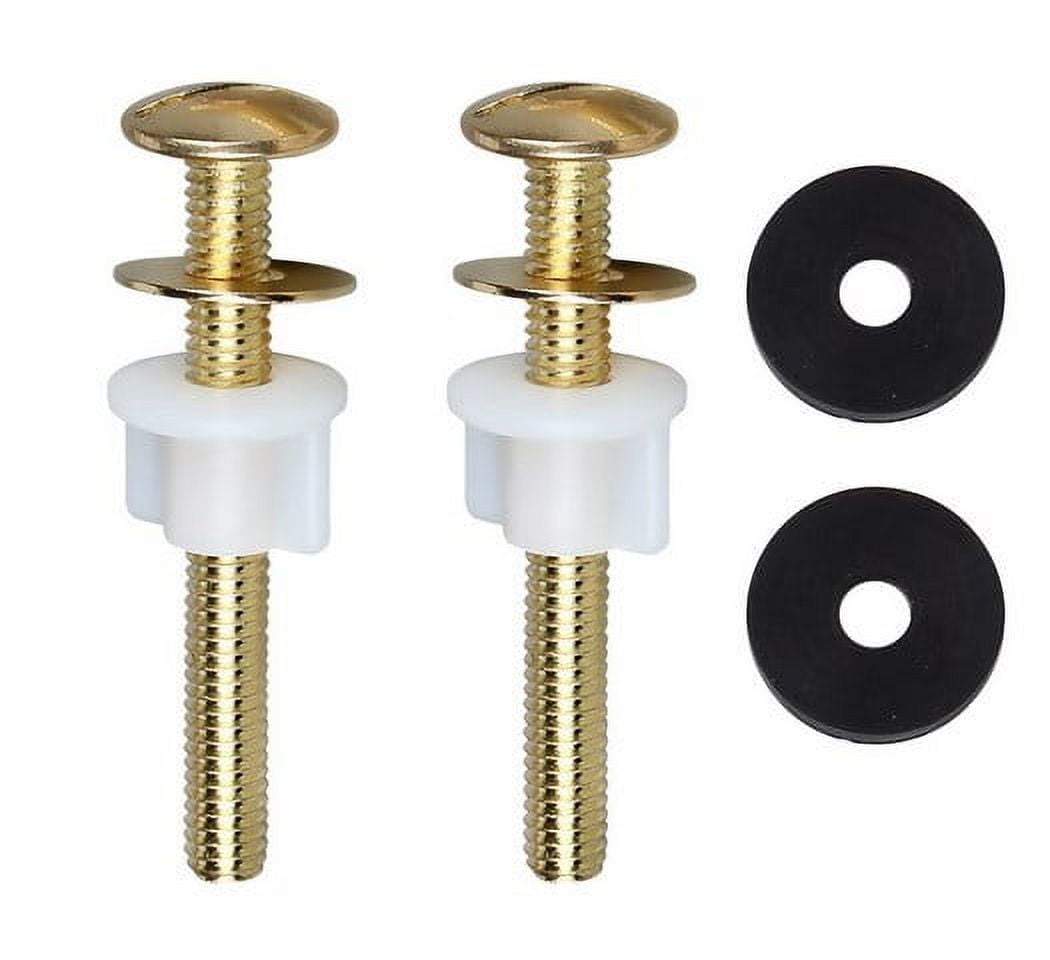 ITSELFER 2PCS Universal Toilet Seat Screws Replacement Kit Metal Toilet Seat Bolts Toilet Seat Hardwar Toilet Parts Toilet Seat Screws