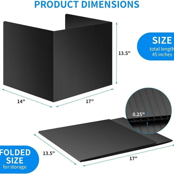 ITSELFER 2pcs Desk Dividers Privacy Shield Folder Boards Students Plastic Divider Classroom Folders Teacher Supplies For Student Desks