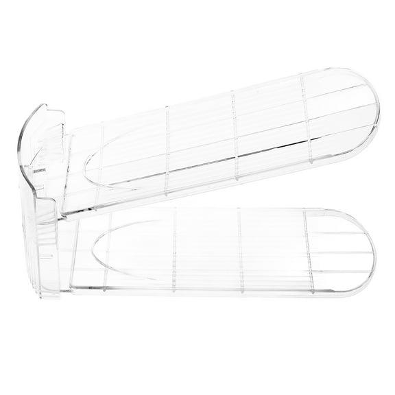 ITSELFER 2pcs Shoes Organizer Double Deck Shoe Display Storage Holder Entryway Shoes Organizer