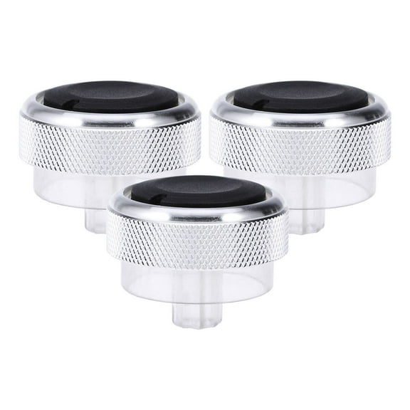 ITSELFER 3pcs Air Conditioning Control Switch AC Knob Fit for Focus 2 3 (Silver)
