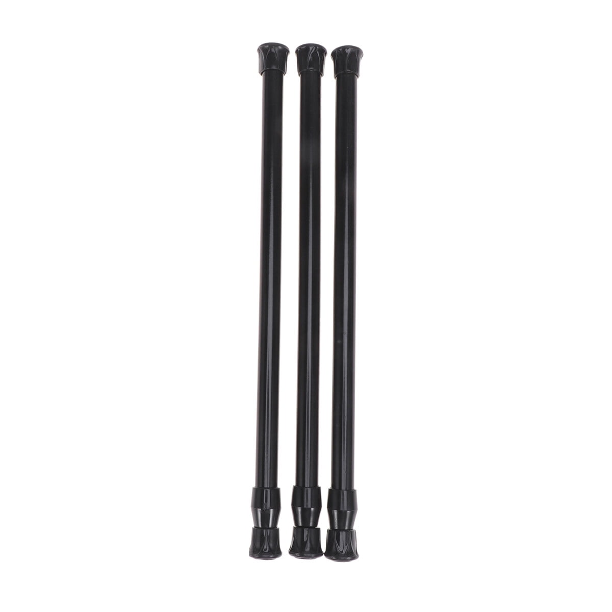 ITSELFER 3pcs Multifunction Telescopic Pole High Carbon Steel Expansion Link Door Curtain Rod Shower Curtain Pole Curtain Tube Black