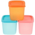 ITSELFER 3pcs Reusable Ice Cream Containers Homemade Ice Cream Box