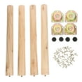 ITSELFER 4 Sets Furniture Leg Wood Furniture Feet Table Leg Extender