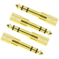 thumbnail image 1 of ITSELFER 4pcs 6.5mm Male to 3.5mm Female Audio Adapter Audio Jack Adapter for Speaker Headphone Guitar, 1 of 5