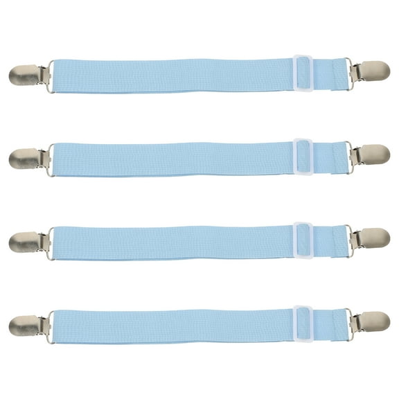ITSELFER 4pcs Elastic Bed Sheet Fasteners Adjustable Fitted Sheet Straps Clips Sheet Straps