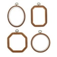 ITSELFER 4pcs Plastic Crossstitch Frames Crossstitch Auxiliary Tools
