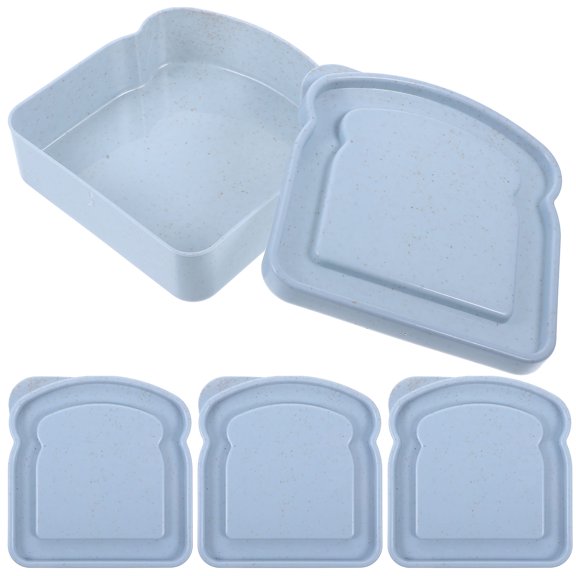 COOPHYA Compact Blue Sandwich Containers For Travel 4Pcs 5.1X4.9X1.5In