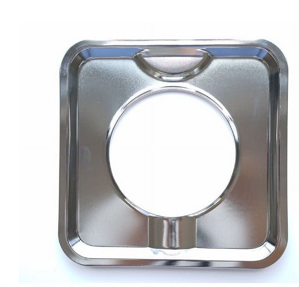 ITSELFER 4pcs Square Gas Burners Stove Top Covers Gas Stove Burner Liners Stainless Steel Burner Drip Pans Gas Range Drip Pan Replacement Stove Tray Electric Range Burner Stove Tray