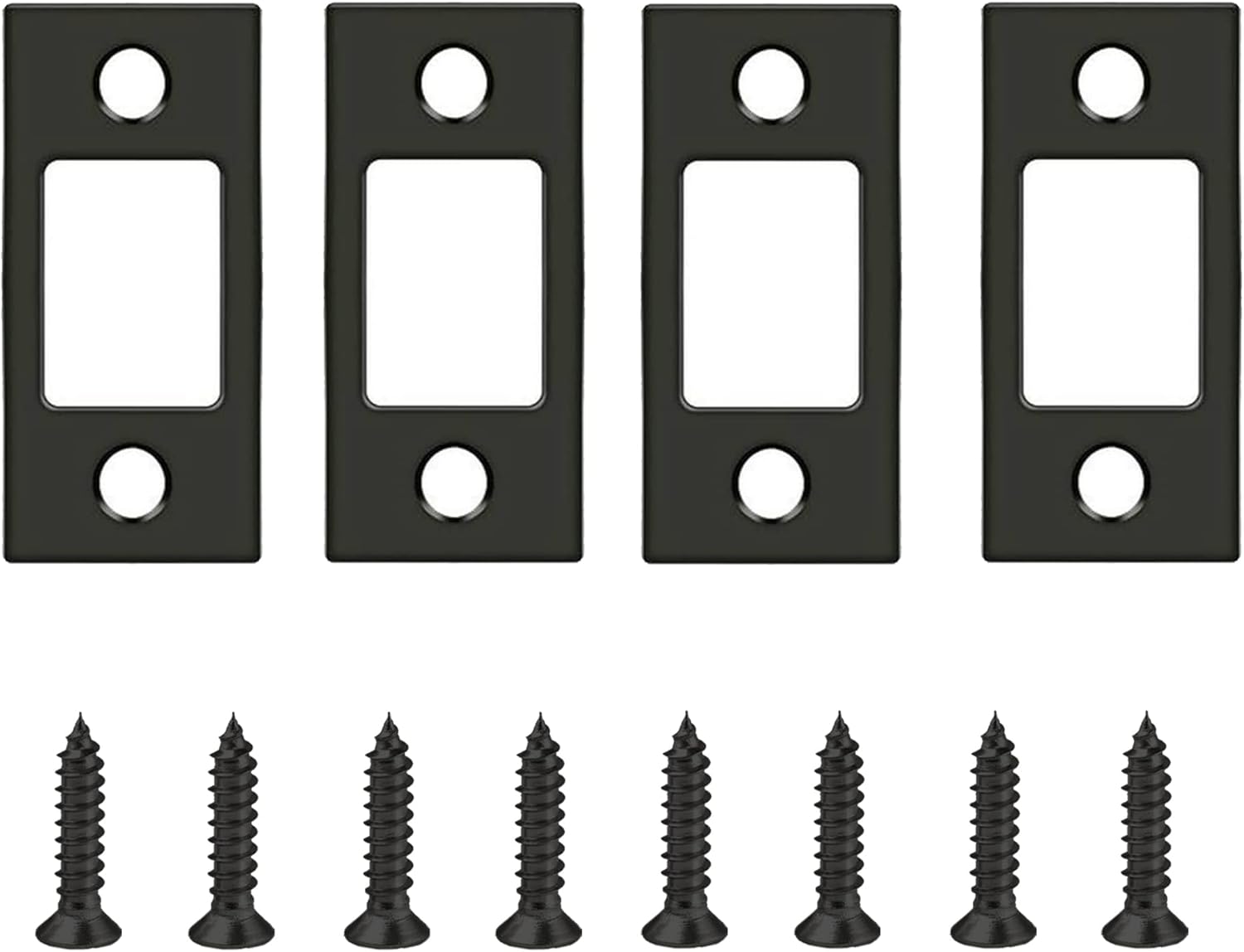 ITSELFER 4pcs Stainless Steel Deadbolt Strike Plate With Screws Itselfer 4pcs stainless steel deadbolt strike plate with screws