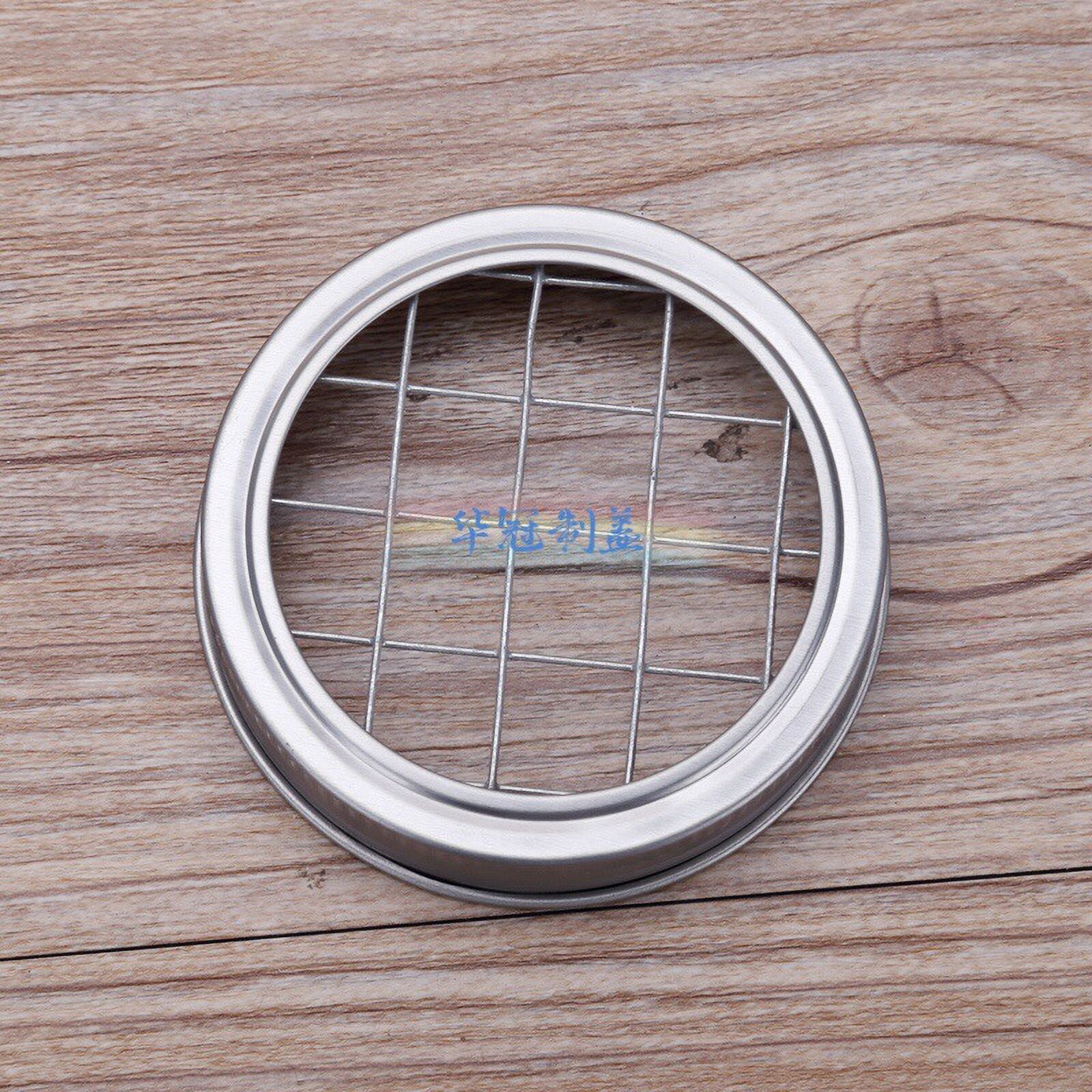 ITSELFER 4pcs Stainless Steel Mason Jar Lids With Flower Frog Insert ...