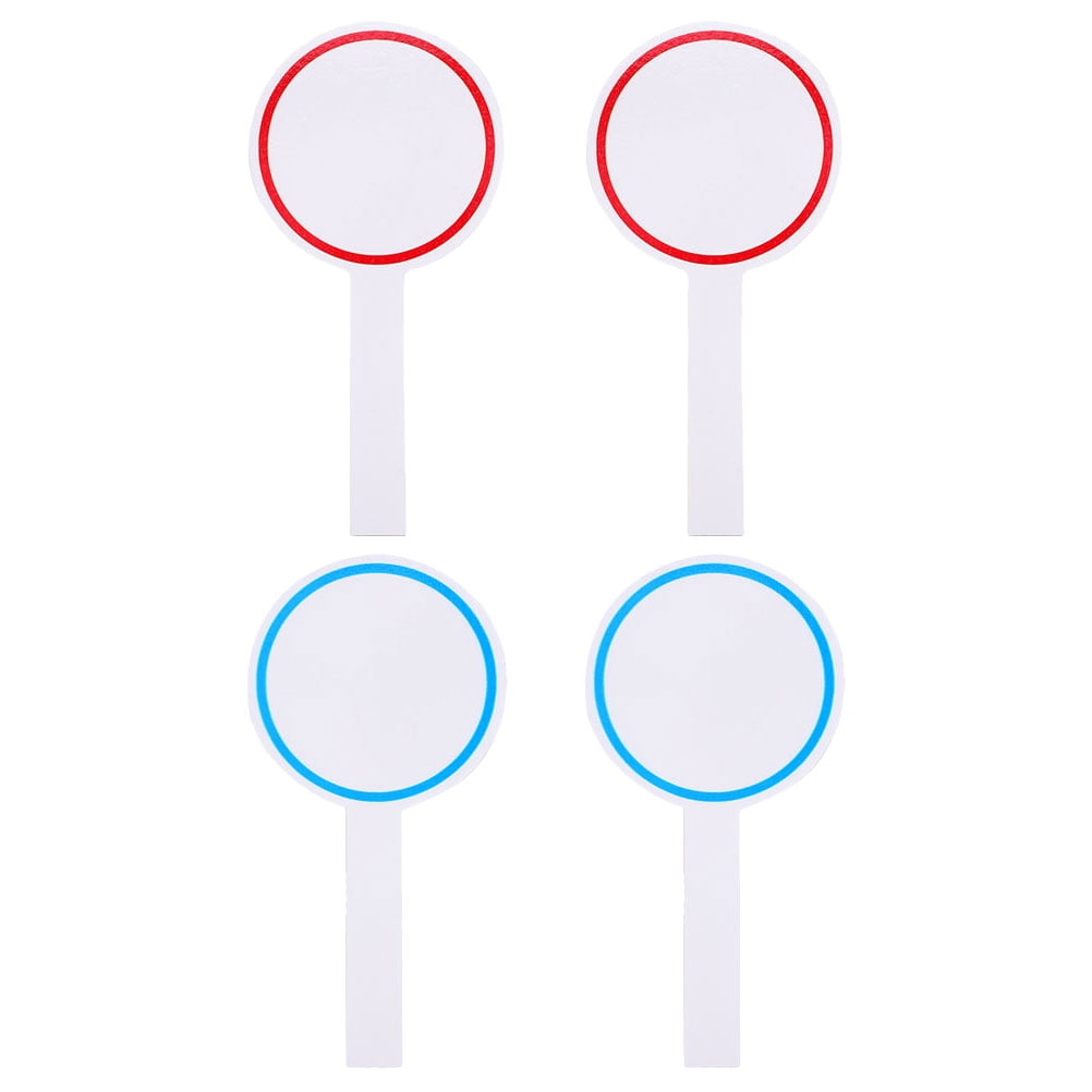 ITSELFER 4pcs White Board Handheld Whiteboard Dry Erase Paddle Dry