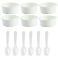 ITSELFER 50 Sets Disposable Ice Cream Cup 40ml Pudding Jelly Paper