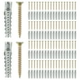 ITSELFER 50 Sets Wall Anchors Heavy Duty Steel Wall Anchors Drywall
