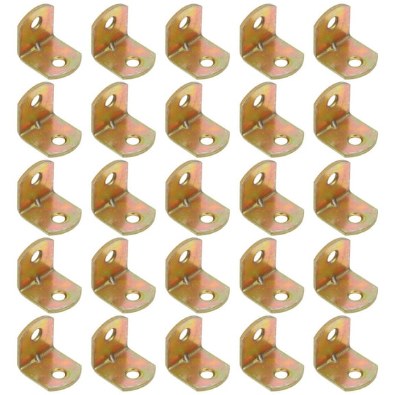 ITSELFER 50pcs Angle Brackets L Brackets Furniture Corner Support Shelf Fastening Brackets