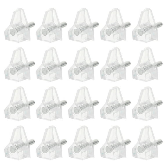 ITSELFER 50pcs Clear Plastic Shelf Support Pegs Shelf Holders Replacement Pegs for Bookshelves Transparent Board Nail Supports for Cabinets