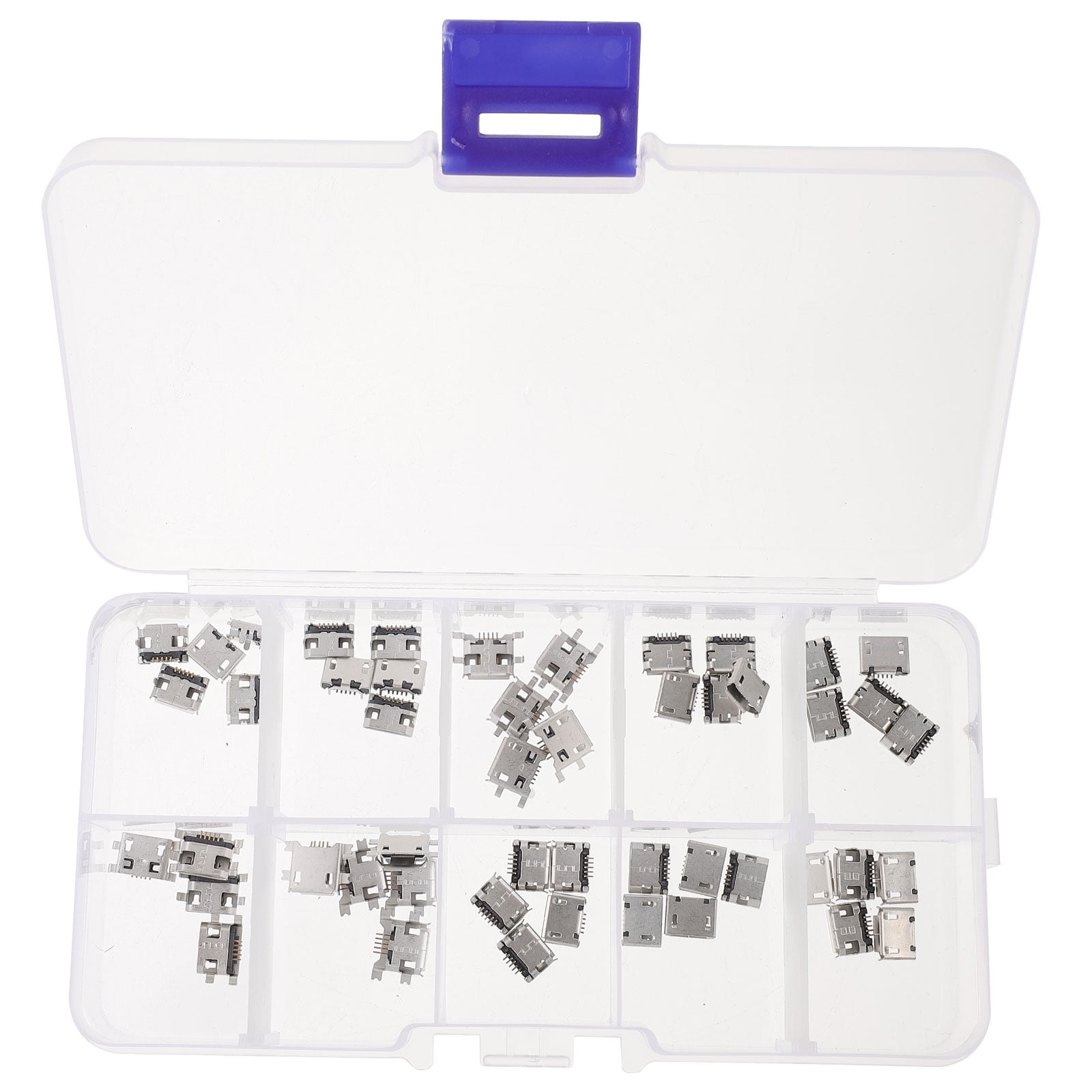 ITSELFER 50pcs Micro USB Port Soldering Repair USB Adapter Micro USB