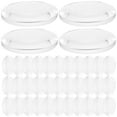ITSELFER 50pcs Transparent Convex Lens Optical Lens Basic Physics