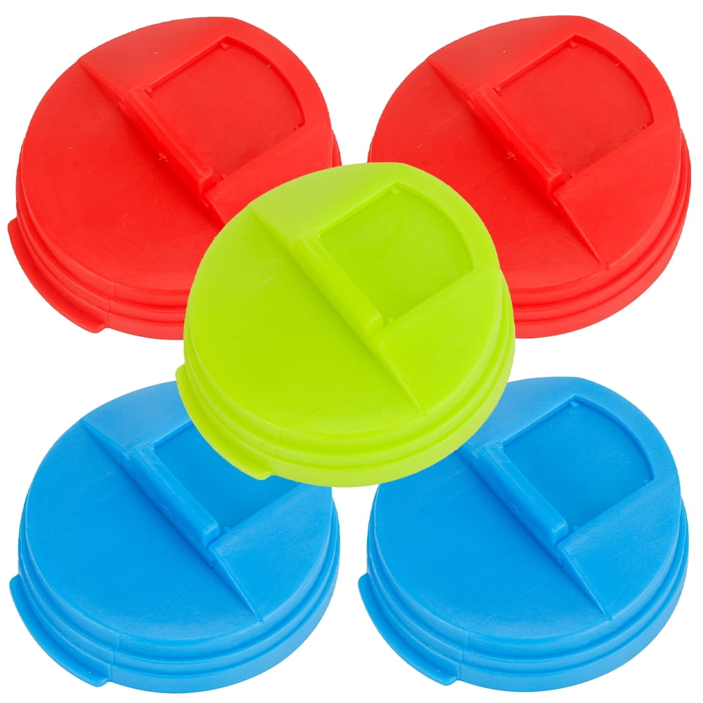 ITSELFER 5Pcs Reusable Plastic Bottle Caps Beverage Preventing Spillage