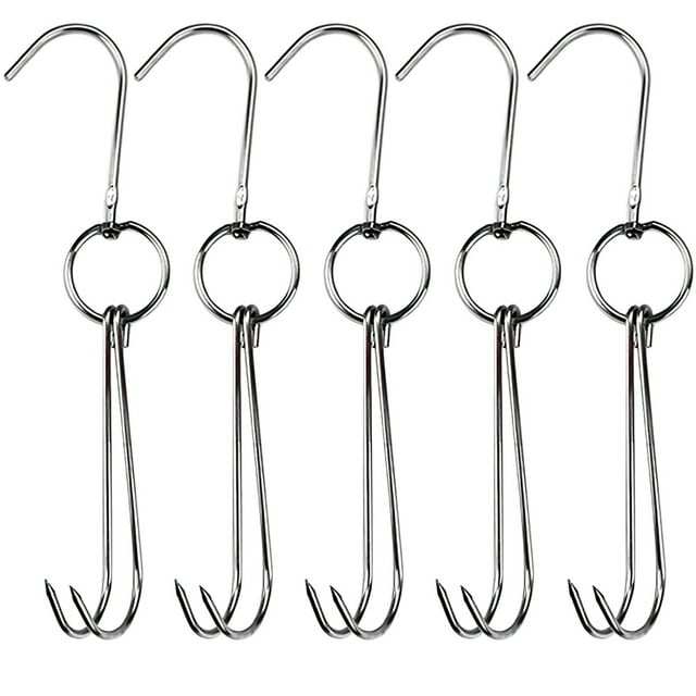 ITSELFER 5pcs Chinese Bacon Hanging Hooks Sausage Hooks Kitchen Meat