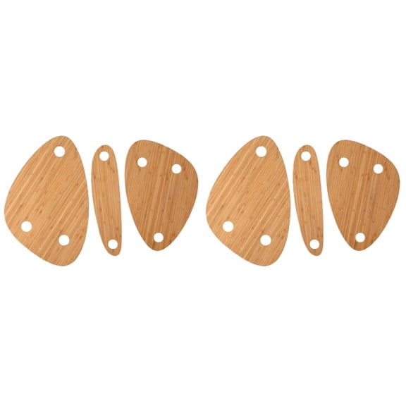 ITSELFER 6 Pcs Wine Bottle Topper Serving Tray Wooden Topper Party Floating Cheese Plates Set for Wedding